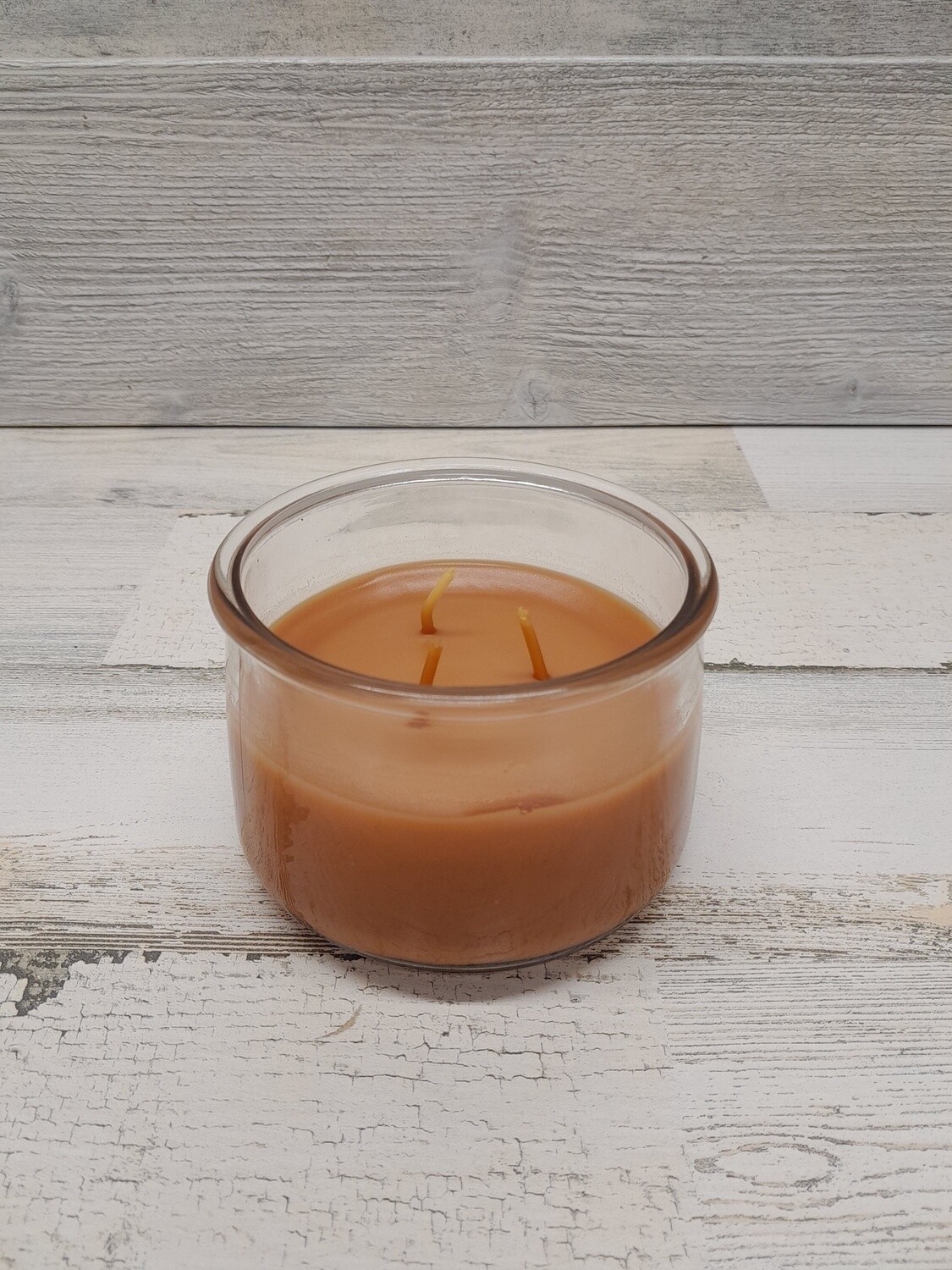 10oz 3 Wick Jar Candle Dark Tan Caramel Spice