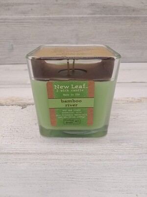 13oz 2 Wick Square Jar Candle Bamboo River