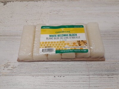 6-1oz 100% Beeswax Blocks White