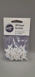 20pc 1&quot; Cross Accents White