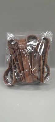 12pc 6.5&quot; Plastic Pew Clip Brown