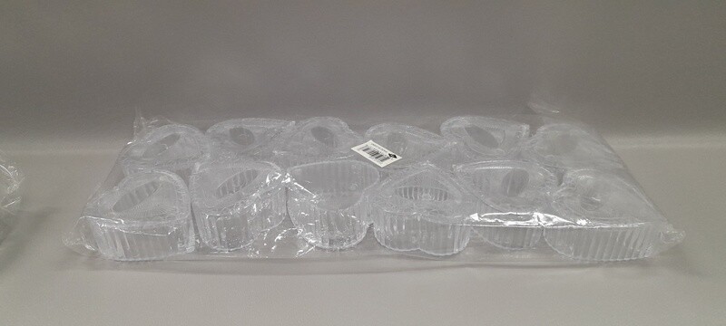 12pc 2.5&quot; Plastic Heart Favor Box  Clear