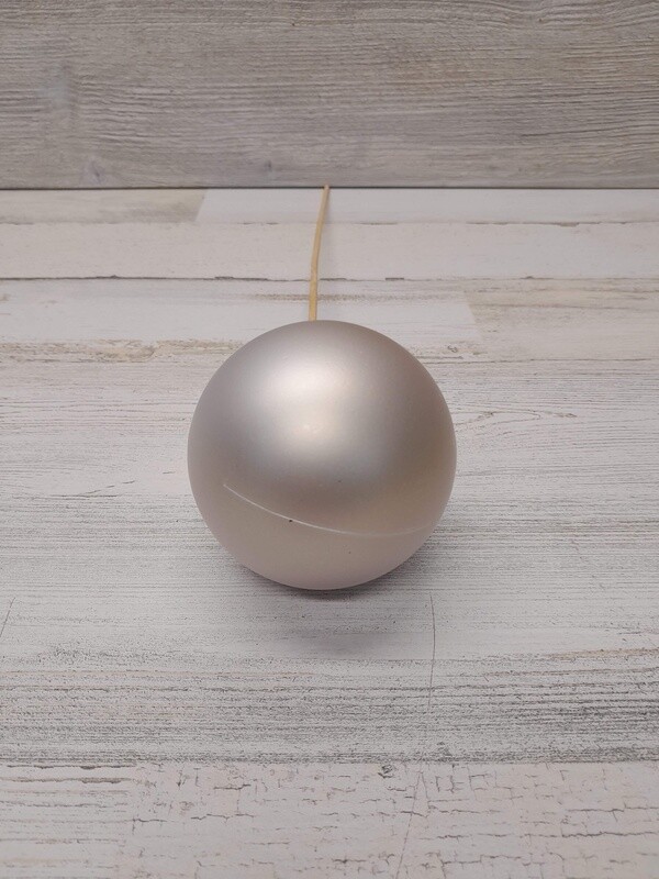 3&quot; Ornament Ball on 18&quot; Pick Matte Silver