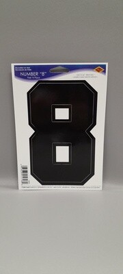 #8 6.75&quot; Wall Cling Black