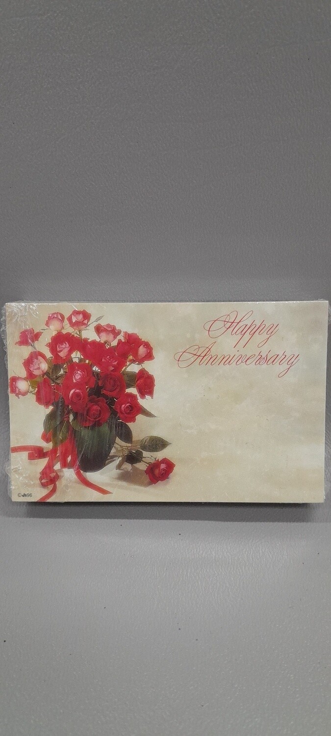 50pc Enclosure Cards Happy Anniversary (Flowers)