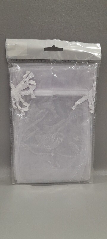 6pc 6&quot;x9&quot; Organza Bags White