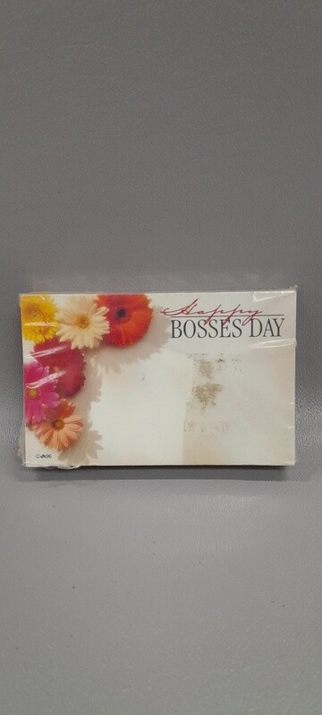 50pc Enclosure Cards Happy Bosses Day w/Flowers