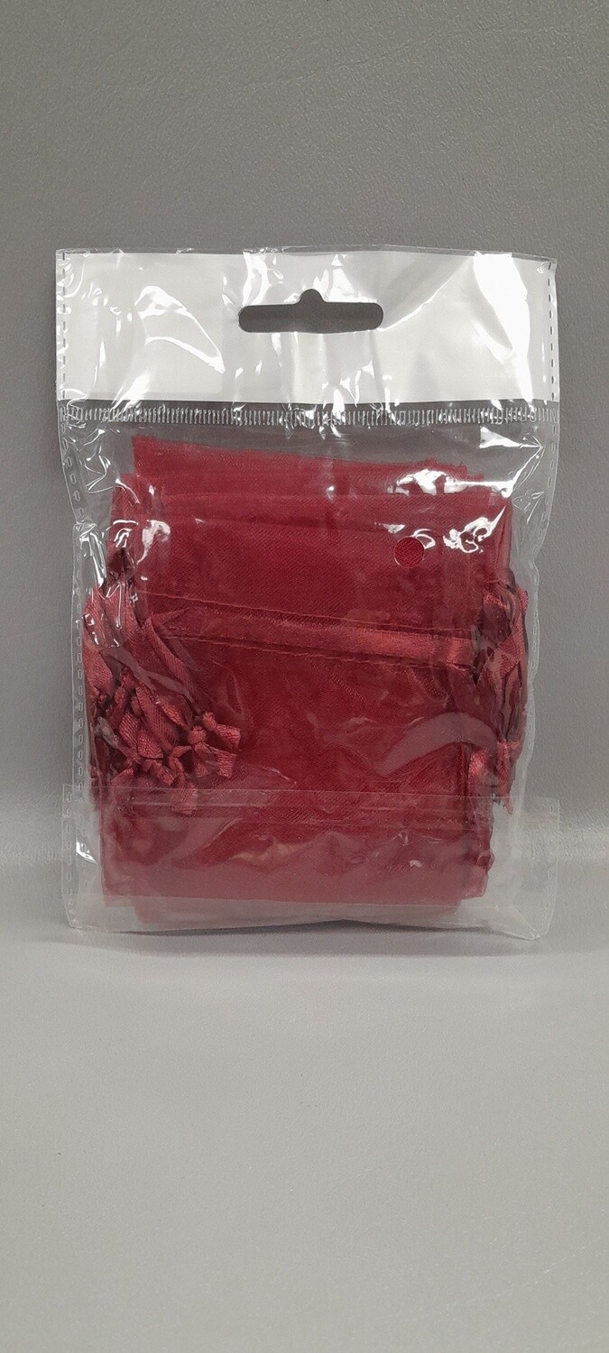 12pc 3&quot;x4&quot; Organza Bags Wine