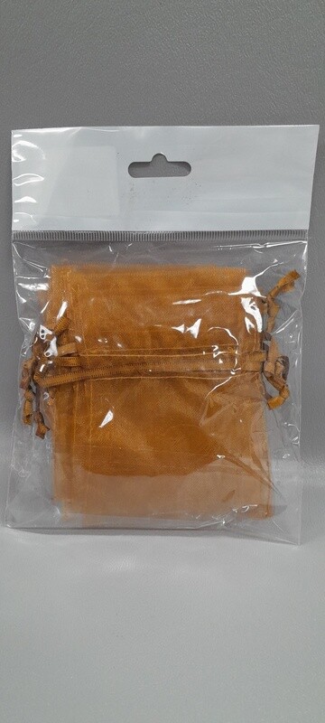 6pc 3&quot;x4&quot; Organza Bags Copper