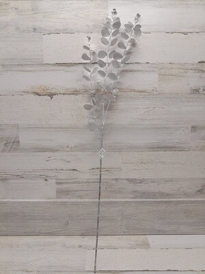 36.5&quot; Metallic Eucalyptus Spray Silver