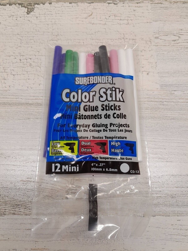 12pc 4&quot; Glue Sticks Multi