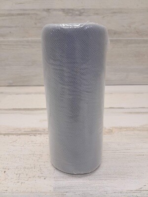 6&quot;x25yd Tulle Lt. Silver