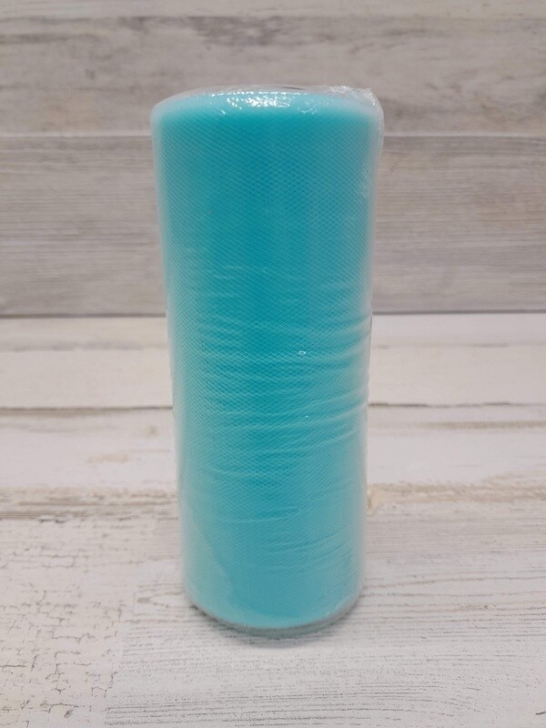 6&quot;x25yd Tulle Aqua