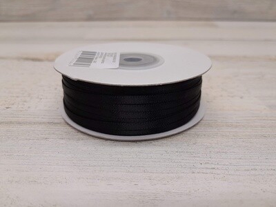 1/8&quot;x100yd Double Faced Satin Black