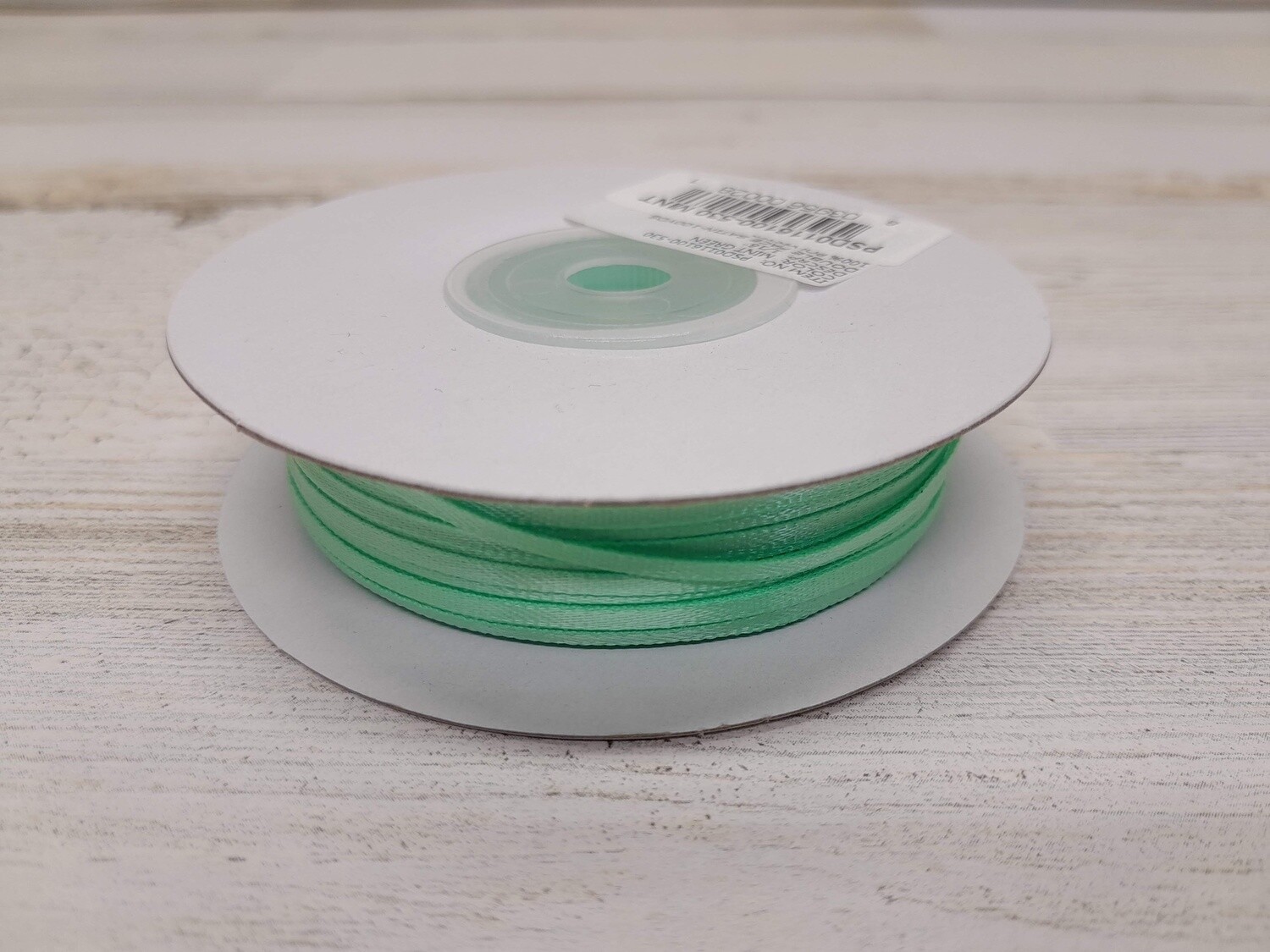 1/16&quot;x100yd Double Faced Satin Mint