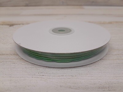 3/8&quot;x50yd Sheer Metallic Stripe Emerald/Iridescent