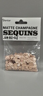 5mm Sequins Matte Champagne