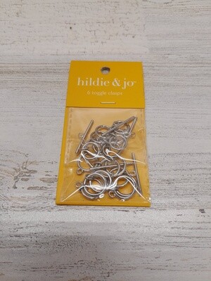 6pc Toggle Clasps Silver