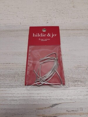 8pc Ear Wires Silver