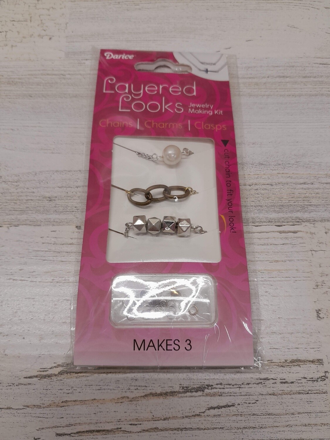 Jewelry Making Necklace Kit (Makes 3 - Includes Chains, Charms, and Clasps)