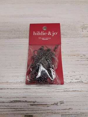 55pc Fish Hook Ear Wires Black