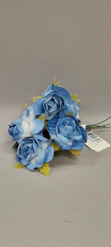 Large Paper Flower x6 Blue