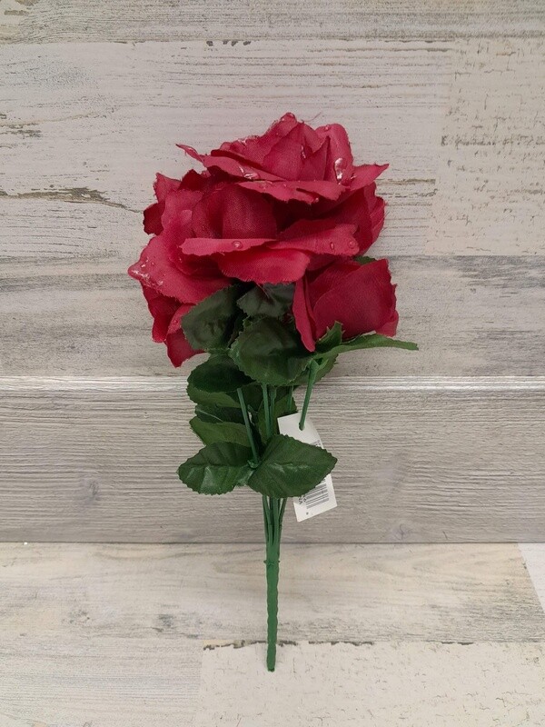 12&quot; Rose Bush x7 Burgundy