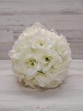 9.5&quot; Silk Flower Ball Cream