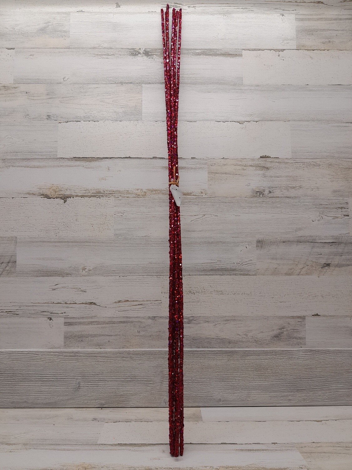 *43&quot; 6pc Glitter Twig Bundle Red