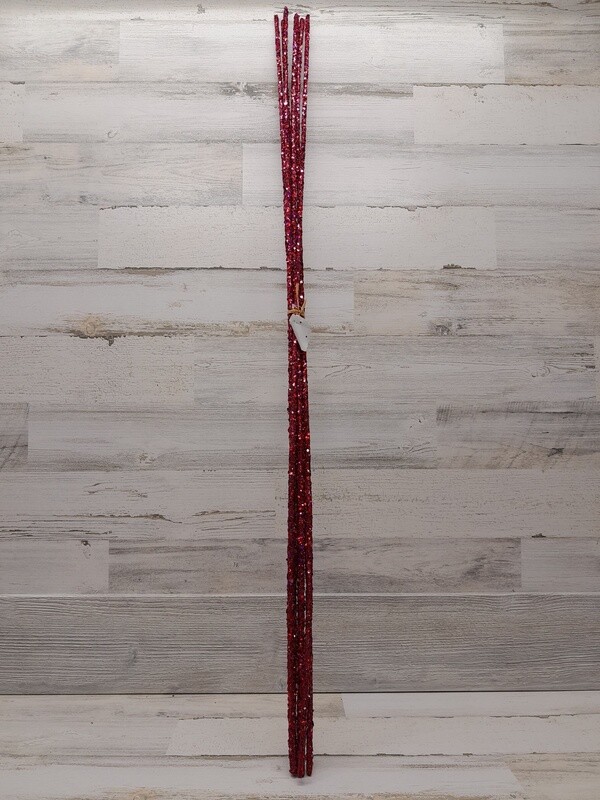 43&quot; 6pc Glitter Twig Bundle Red