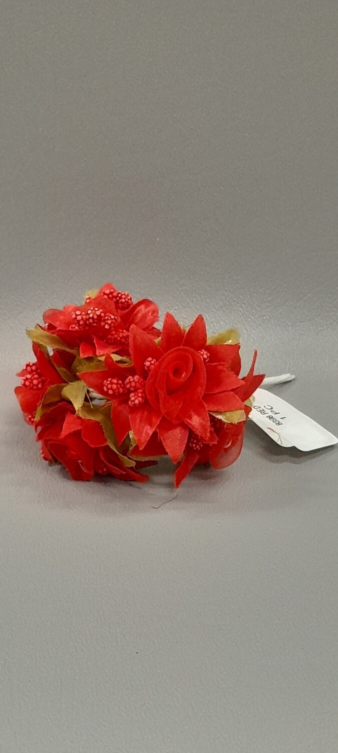 Organza Star Flower X6 Red