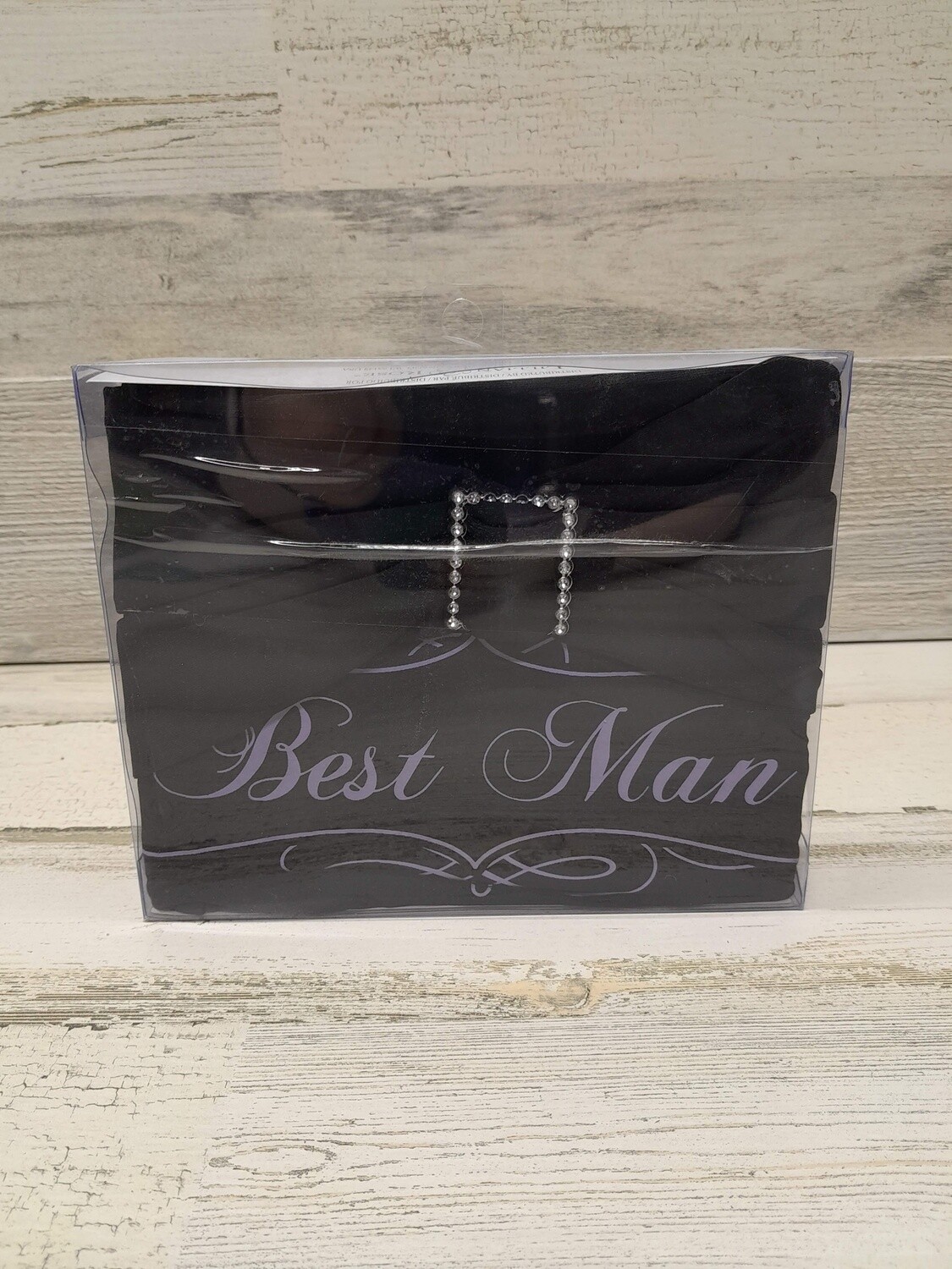 2pc 26&quot;x6.5&quot; Chair Sash Black Maid Of Honor/Best man