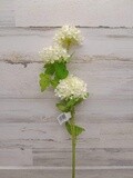 23.5&quot; Mini Snowball Hydrangea Spray Cream