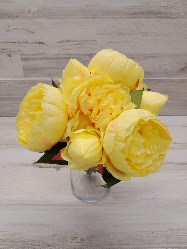 11.5&quot; Peony Bundle x7 Yellow