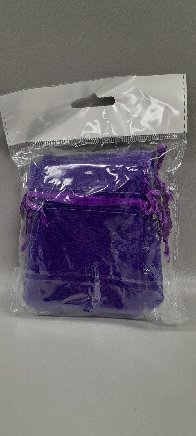 12pc 3&quot;x4&quot; Organza Bags Purple