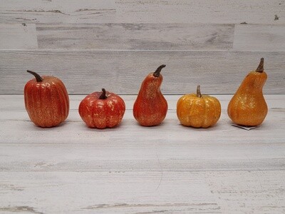 Glitter Pumpkins/Gourds Assorted