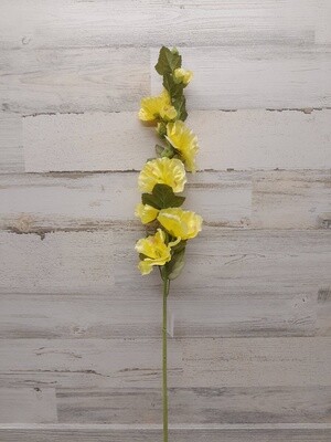 34&quot; Hollyhock Spray Yellow