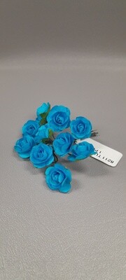 Medium Paper Flowers x10 Turquoise