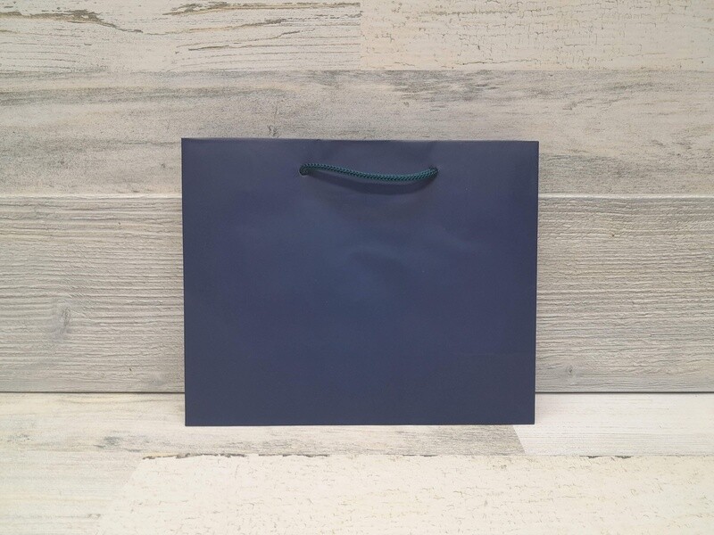 9&quot;x3.5&quot;x7&quot; Matte Gift Bag Navy