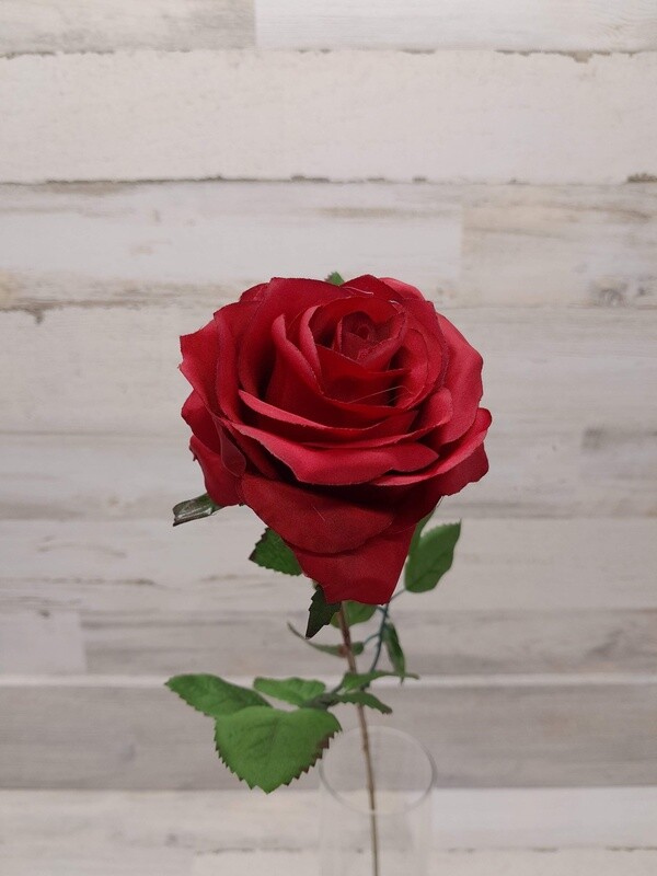 26&quot; Large Open Rose Stem Red