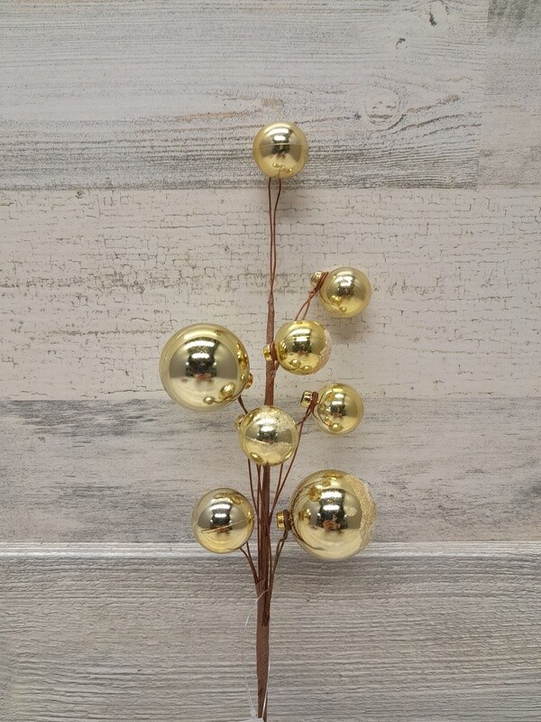 14&quot; Metallic Ball Pick Gold