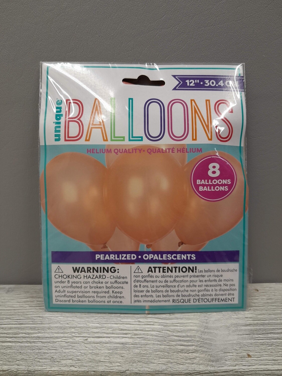 8-12" PEARLIZED BALLOONS ROSE GOLD
