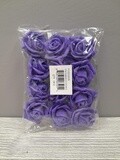 12pc 1.75&quot; Foam Rose Heads Purple