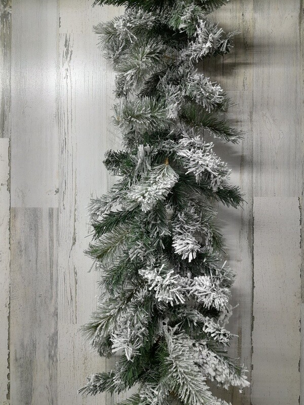 9&#39;x12&quot;  Flocked Rocky Mountain Pine Garland