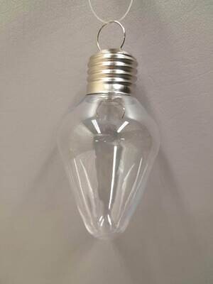 100mm Clear Bulb Ornament  (Plastic)