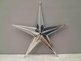 6.5&quot; Plastic Vacuum Plated Star Silver