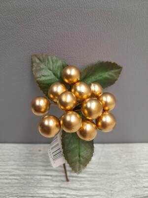 1pc 4.5" Berry Cluster Gold