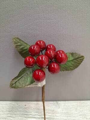 1pc 4.5" Berry Cluster Cranberry