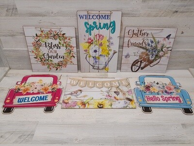1pc Spring Wall Plaque Assorted