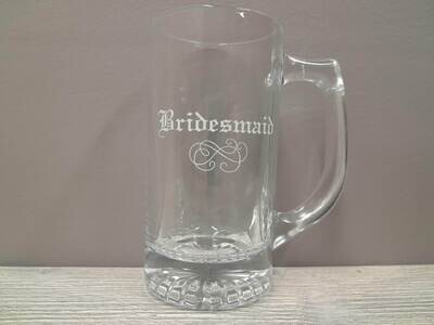 Beer Stein Bridesmaid Clear/White